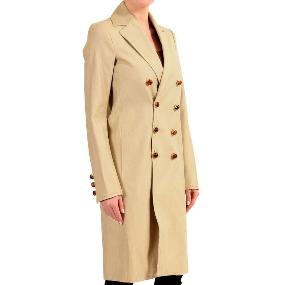 Dsquared2 Silk Brown Double Breasted Basic Coat - image 2